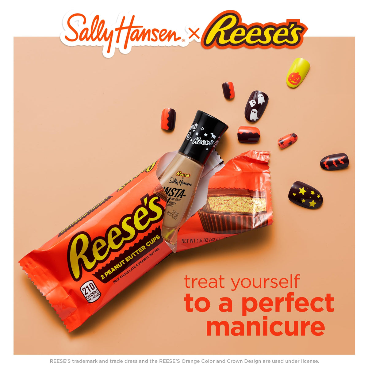 Sally Hansen Insta-Dri, Peanut Butter Time, Nail Polish Quick Dry, One-Coat Application, Doesn'T Chip, Long-Lasting, Perfect For