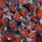 Halloween Black and Orange Cream Taffy Chews by Its Delish, 1 lb Bulk Bag - Individually Wrapped Gourmet Soft Fluff Taffy - Per