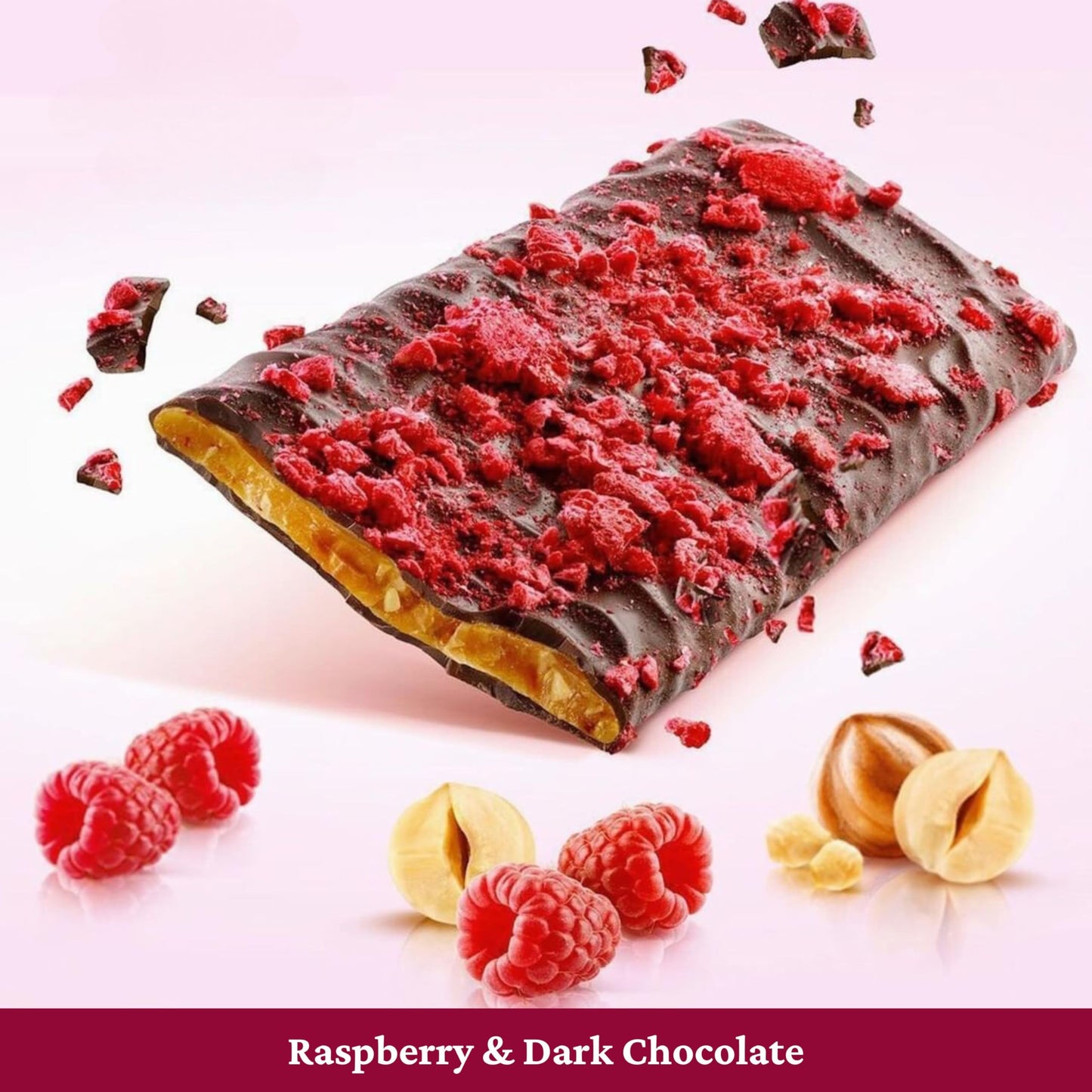 Quaranta Florentine Brittle 8 Pack Variety - Italian Confectionery With Dark & White Chocolate - Raspberries Crumble, French Car