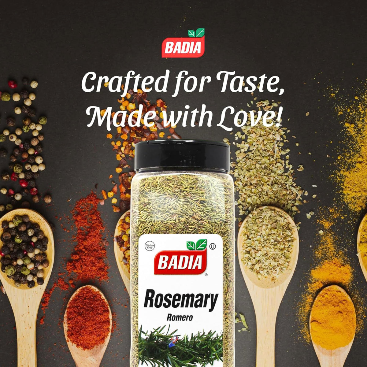 Badia Rosemary Leaves – Dried Culinary Herb, 8 Ounce (Pack of 1)