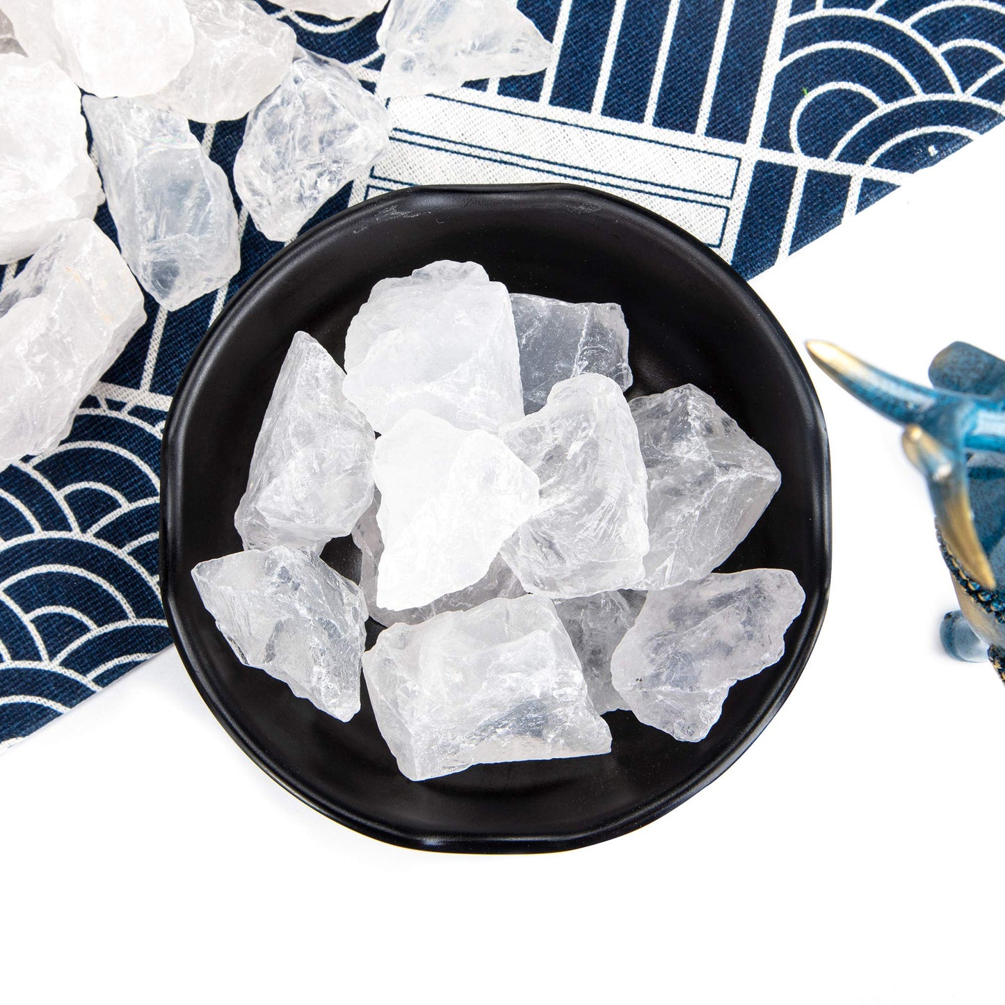 Uu Unihom 1 Lb Bulk Rough Clear Quartz Crystal For Tumbling, Cabbing, Polishing, Decoration, Wrapping,Large 1'' Natural Raw Ston