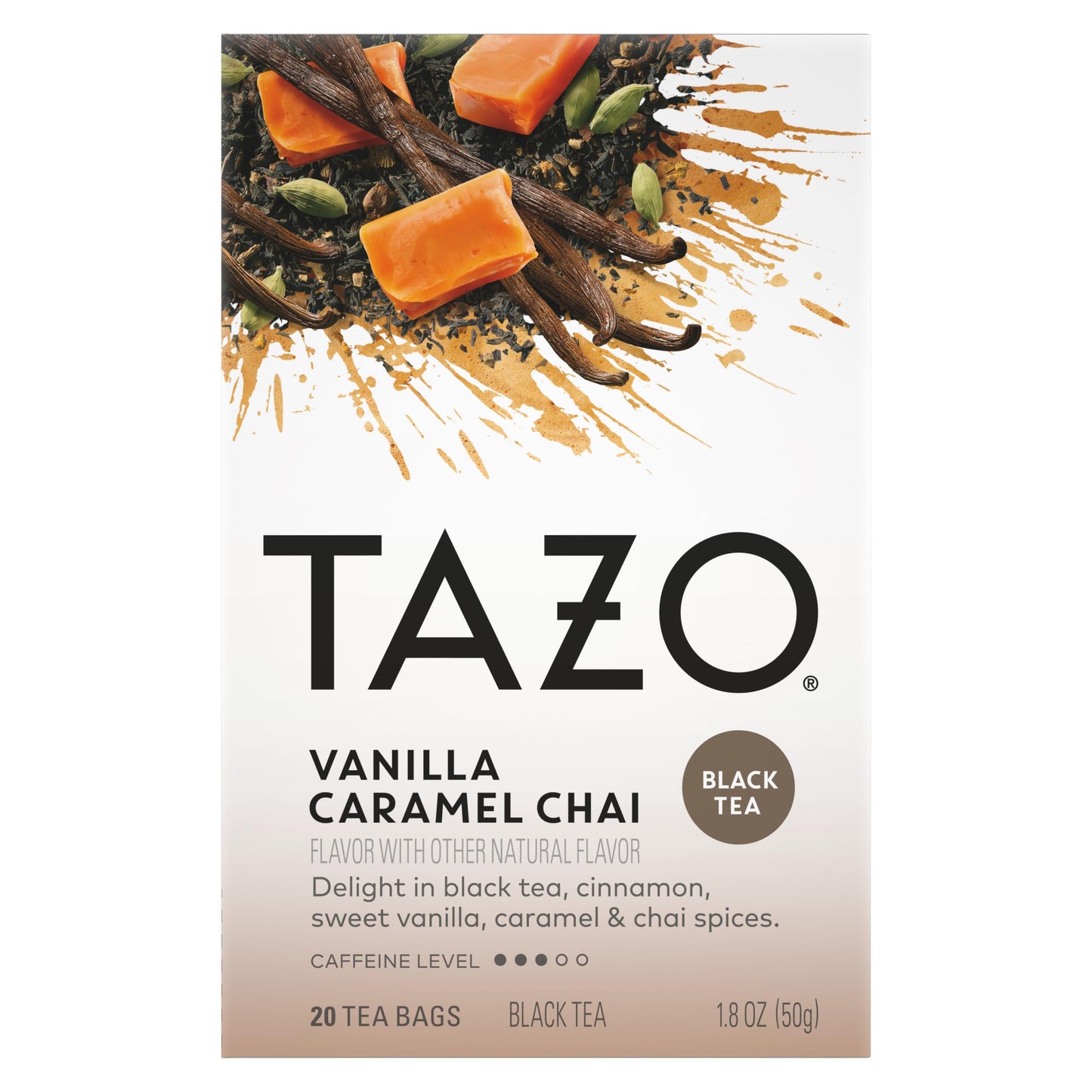 TAZO Chai Tea Bags, Vanilla Caramel, 120 Total Bags, Caffeinated, Pack of 6, Model 68769689