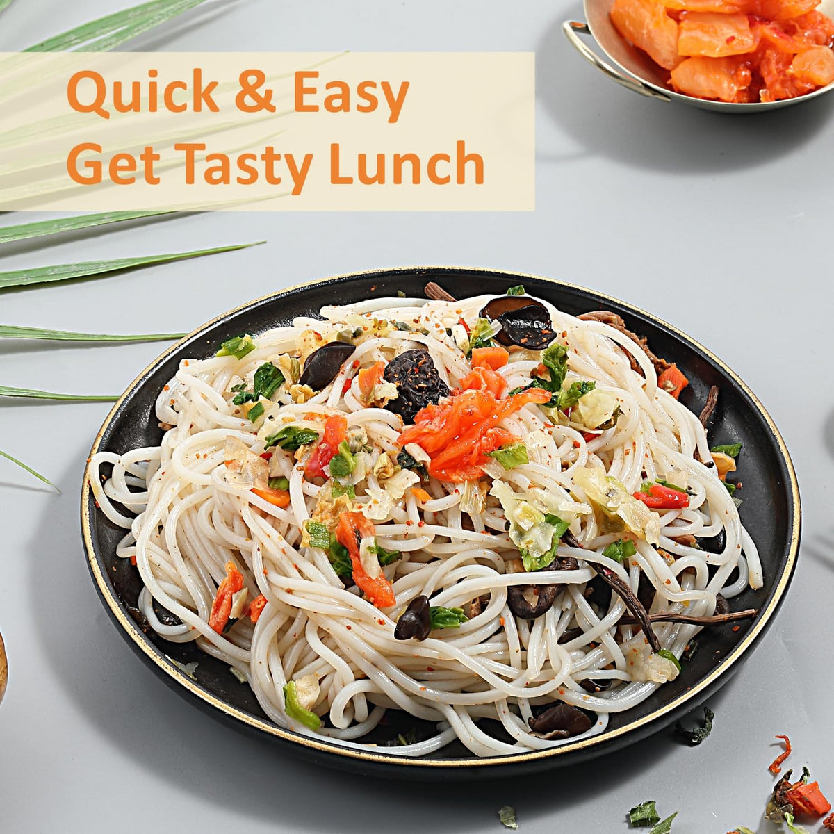 Yimi Kimchi Mushroom Ramen Toppings, Dehydrated Mixed Vegetables, Gluten Free, 16oz Pack