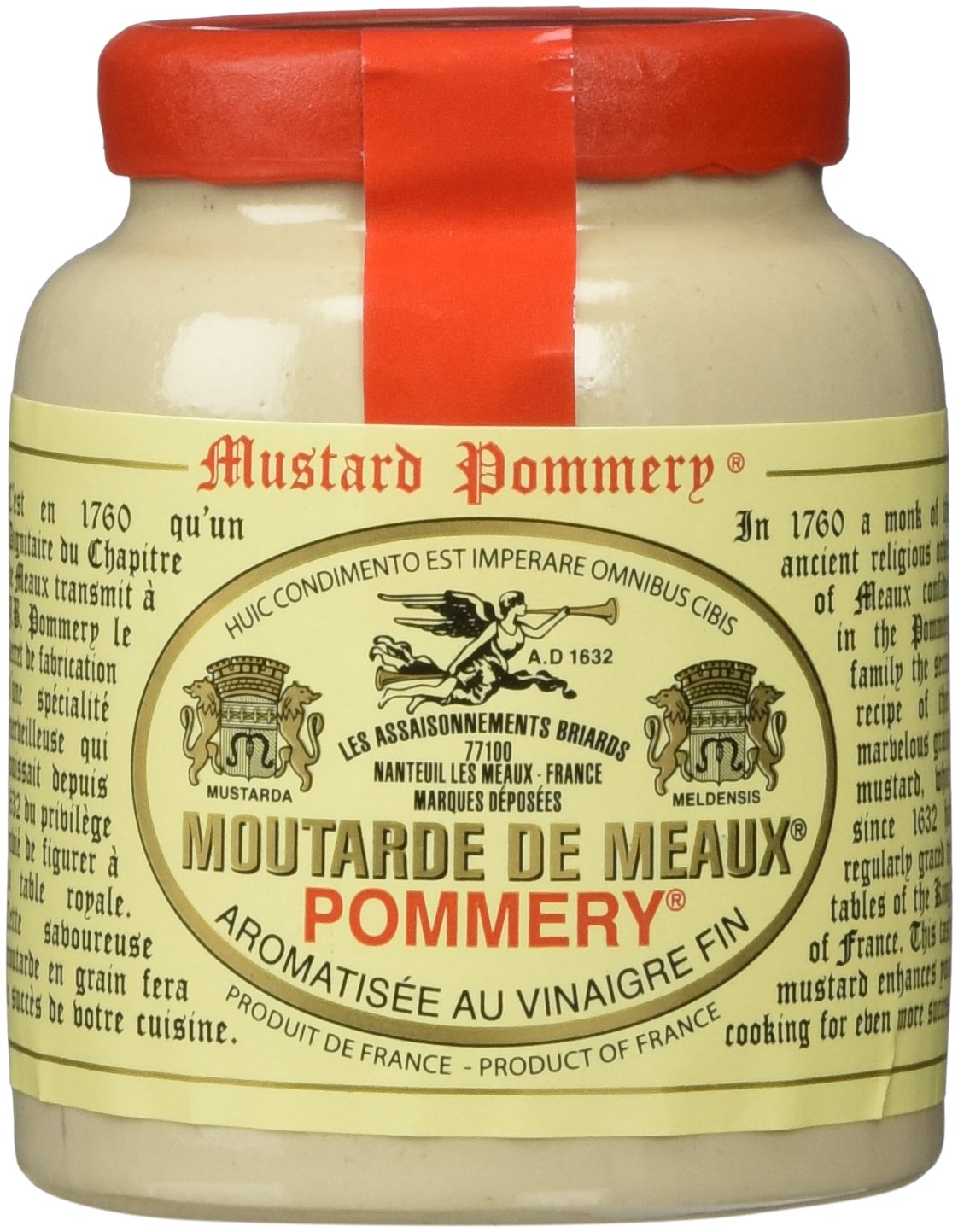 Pommery Mustard Meaux Moutarde in Pottery Crock, 3.5 oz
