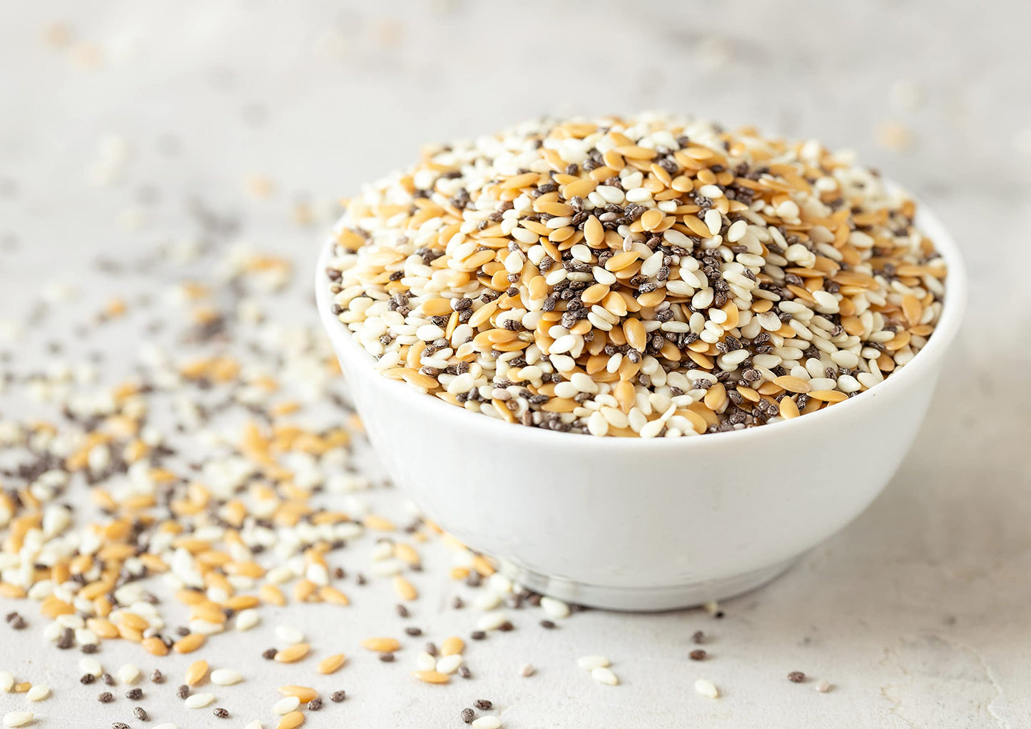 Food To Live Organic Omega-3 Seeds Mix With Flax, Chia And Sesame, 5 Pounds Non-Gmo Whole Seeds, Raw, Kosher, Vegan. Rich In Ome