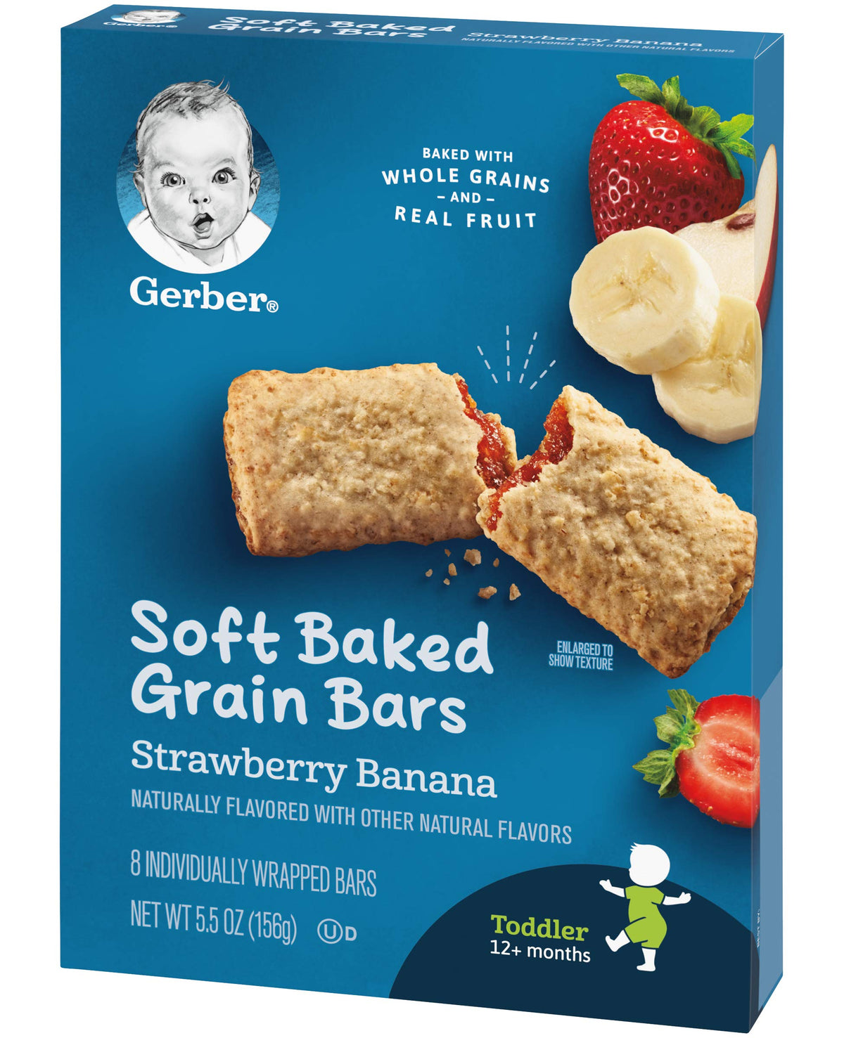 Gerber Graduates Cereal Bars Strawberry Banana - 5.5Oz. (Pack Of 4)