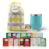 Modern Elegance Tea Gift Set for Mom - Assorted Teas, Elegant Mug & Honey, Teal