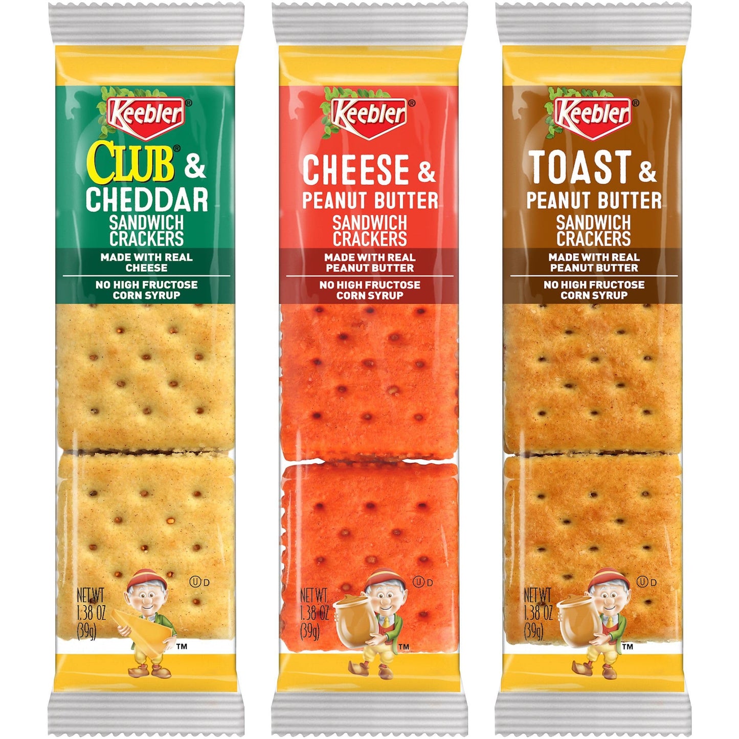 Keebler Sandwich Crackers, Lunch Snacks, Variety Pack (45 Packs)