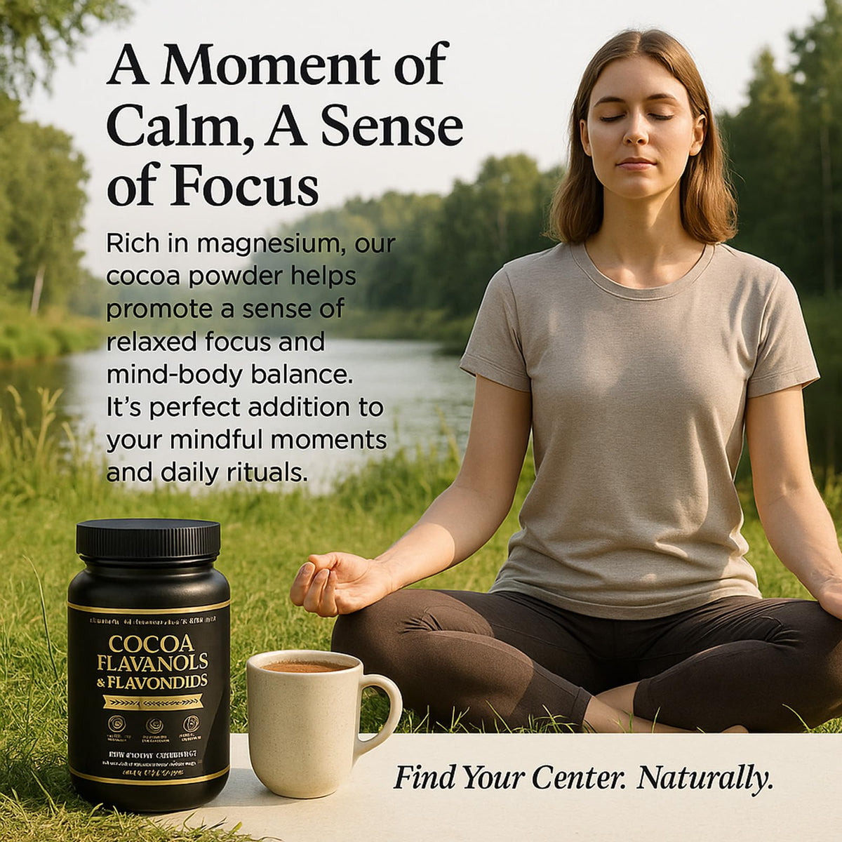 WHDEOW High Flavanol Cocoa Powder – Vegan, Non-GMO, Sugar-Free, 7.05oz – Supports Circulation & Energy
