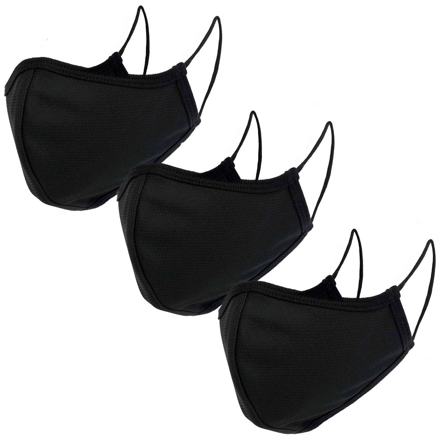 Enerplex Comfort 3-Ply Reusable Face Mask - Breathable, Fully Machine Washable Masks For Home Office Work Outdoors - Large (3-Pa