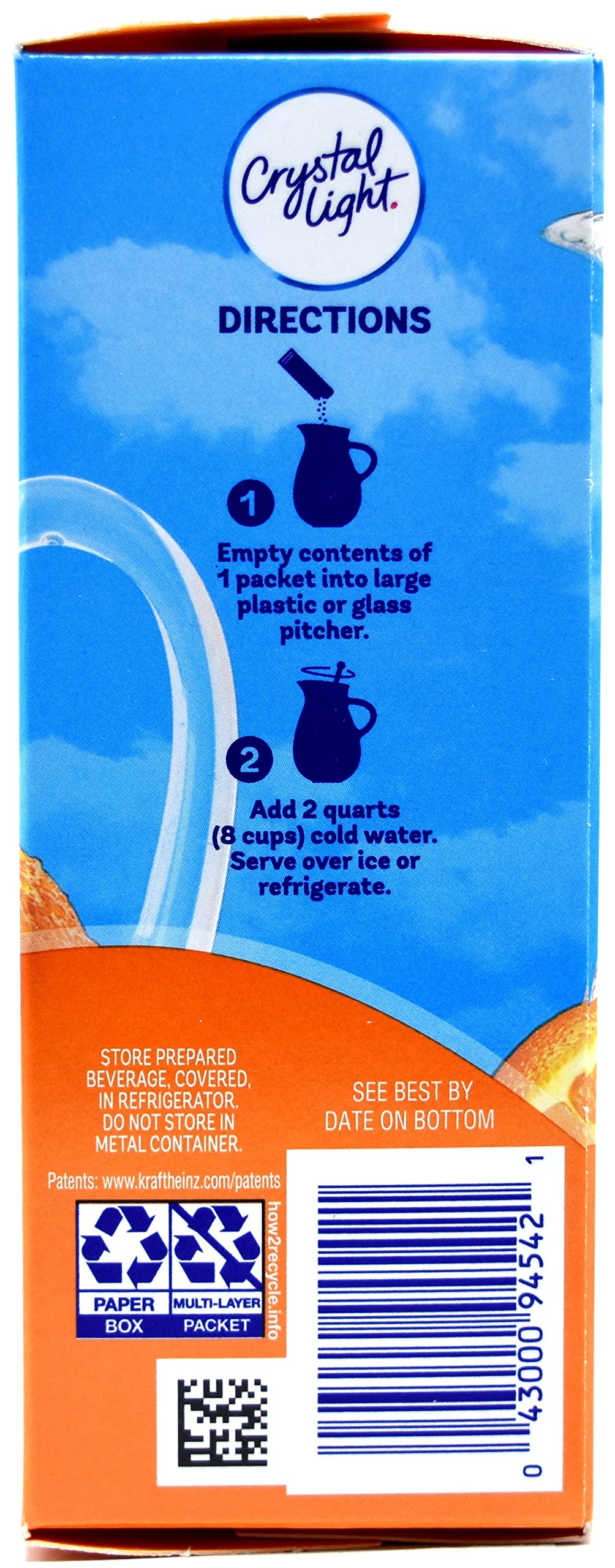 Crystal Light Classic Orange Drink Mix, 10-Quart Canister (Pack of 2)