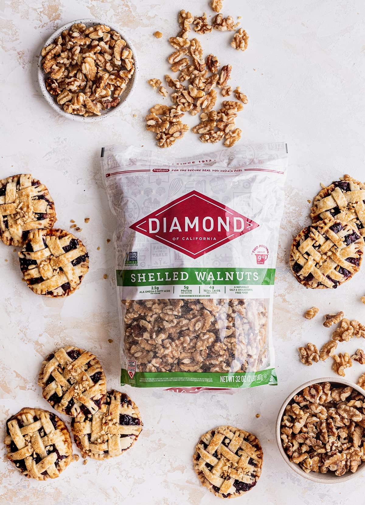 Diamond of California Shelled Walnuts  32 oz - 1 unit