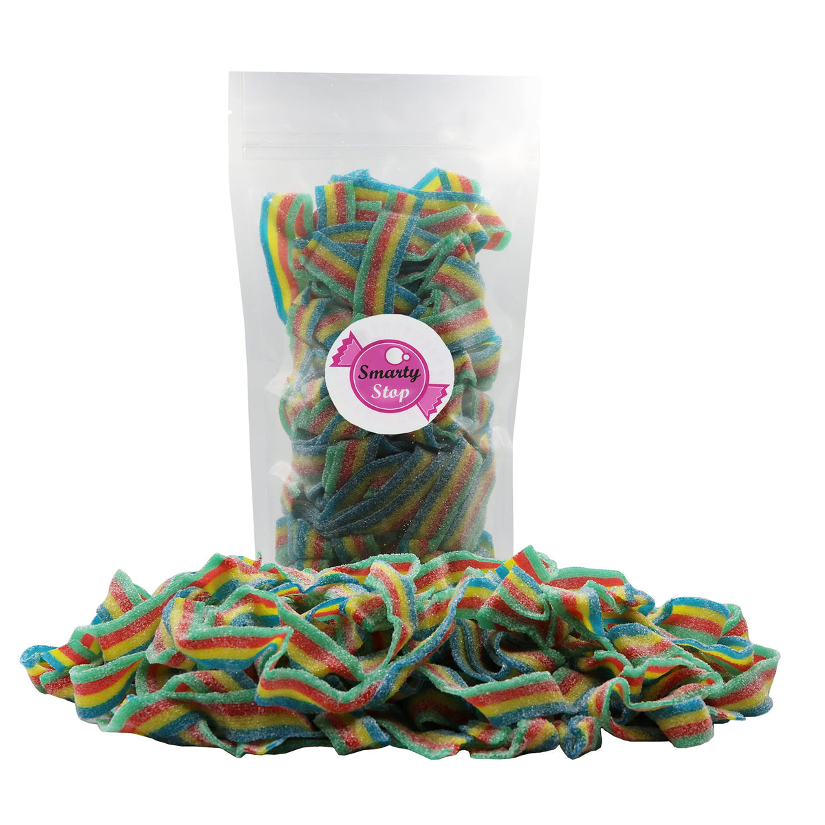 Smarty Stop All Flavor Sour Candy Belts (Rainbow, 1 Pound (Pack Of 1))
