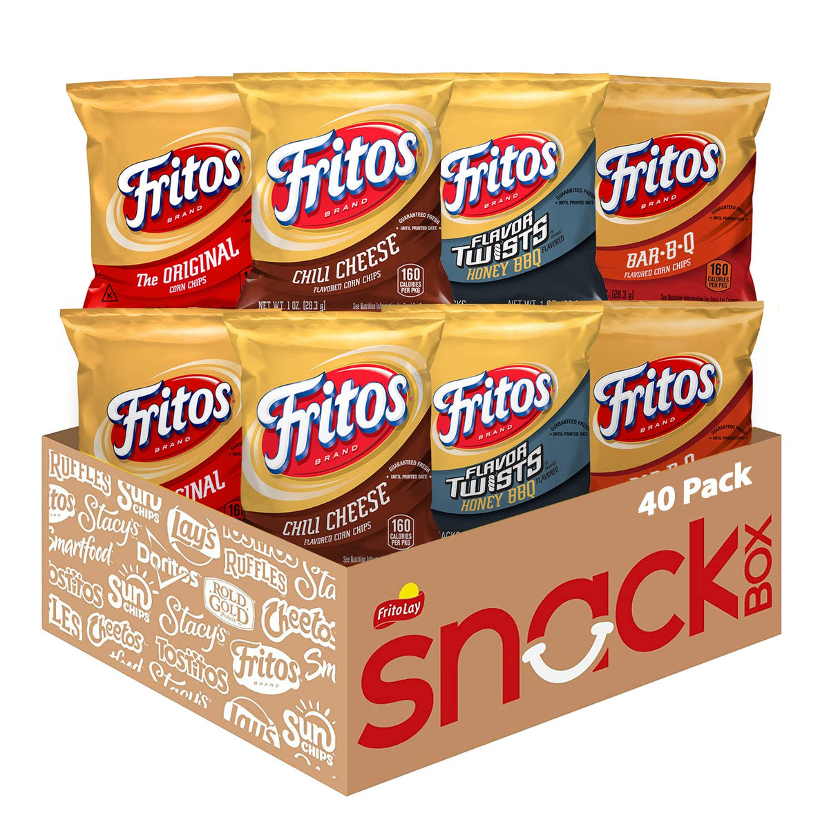 Fritos Corn Chips, Variety Pack, 1 Ounce (Pack Of 40)