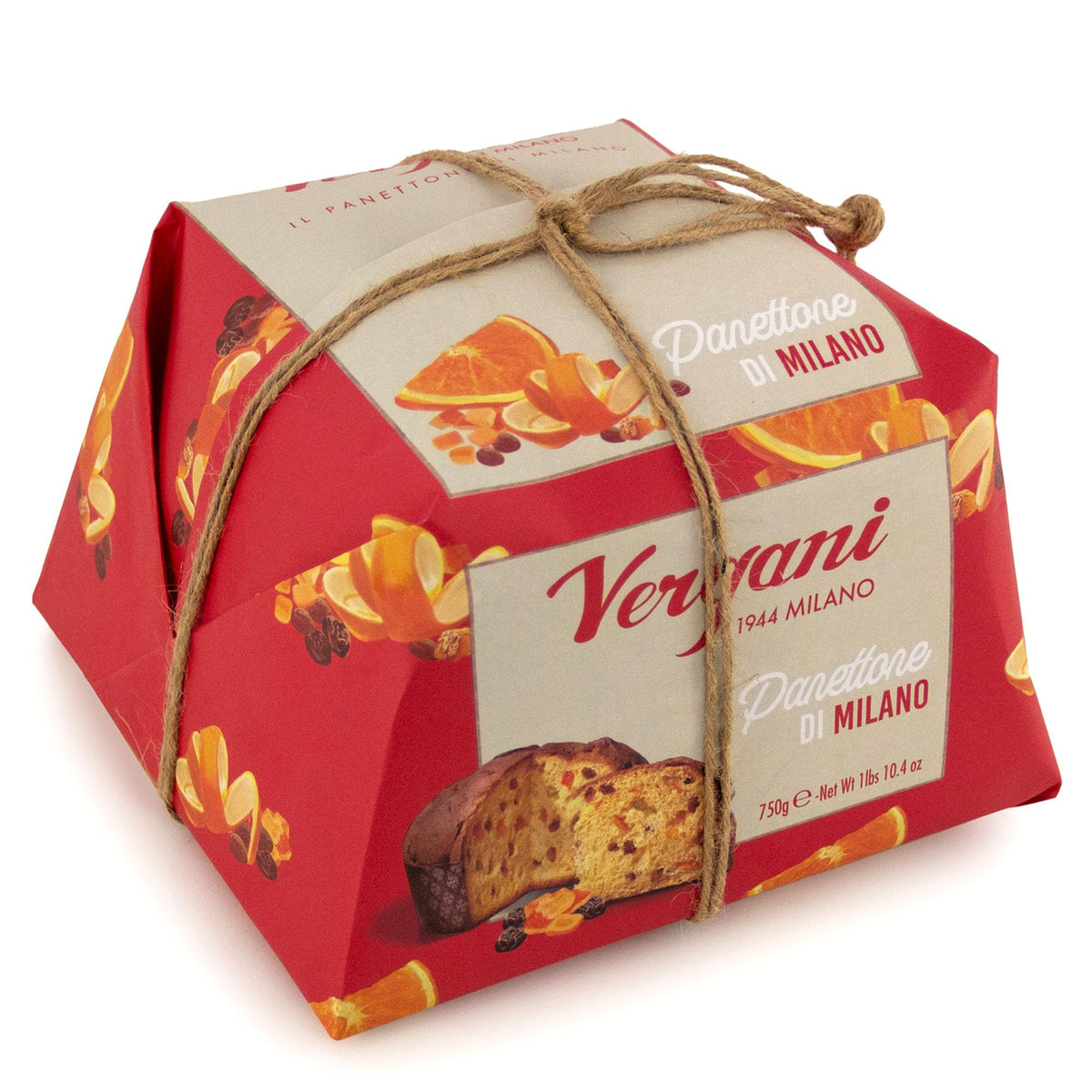 Vergani Classic Panettone, Pack Of 1 - Artisan Holiday Bread, Festive Dessert, Enhanced Gift, Traditional Baked Loaf - 750G (1.65 Lb) X1