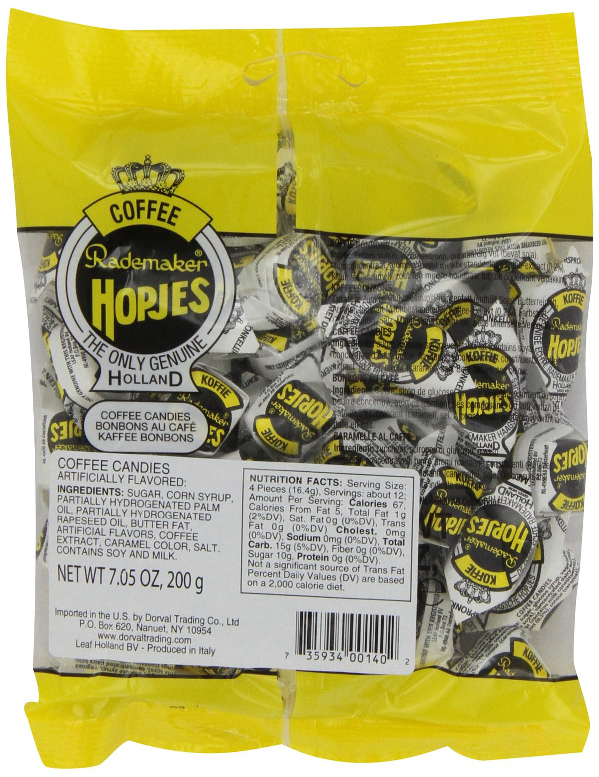 Rademaker Hopjes Coffee Candies, 7.05 Oz (Pack Of 20)