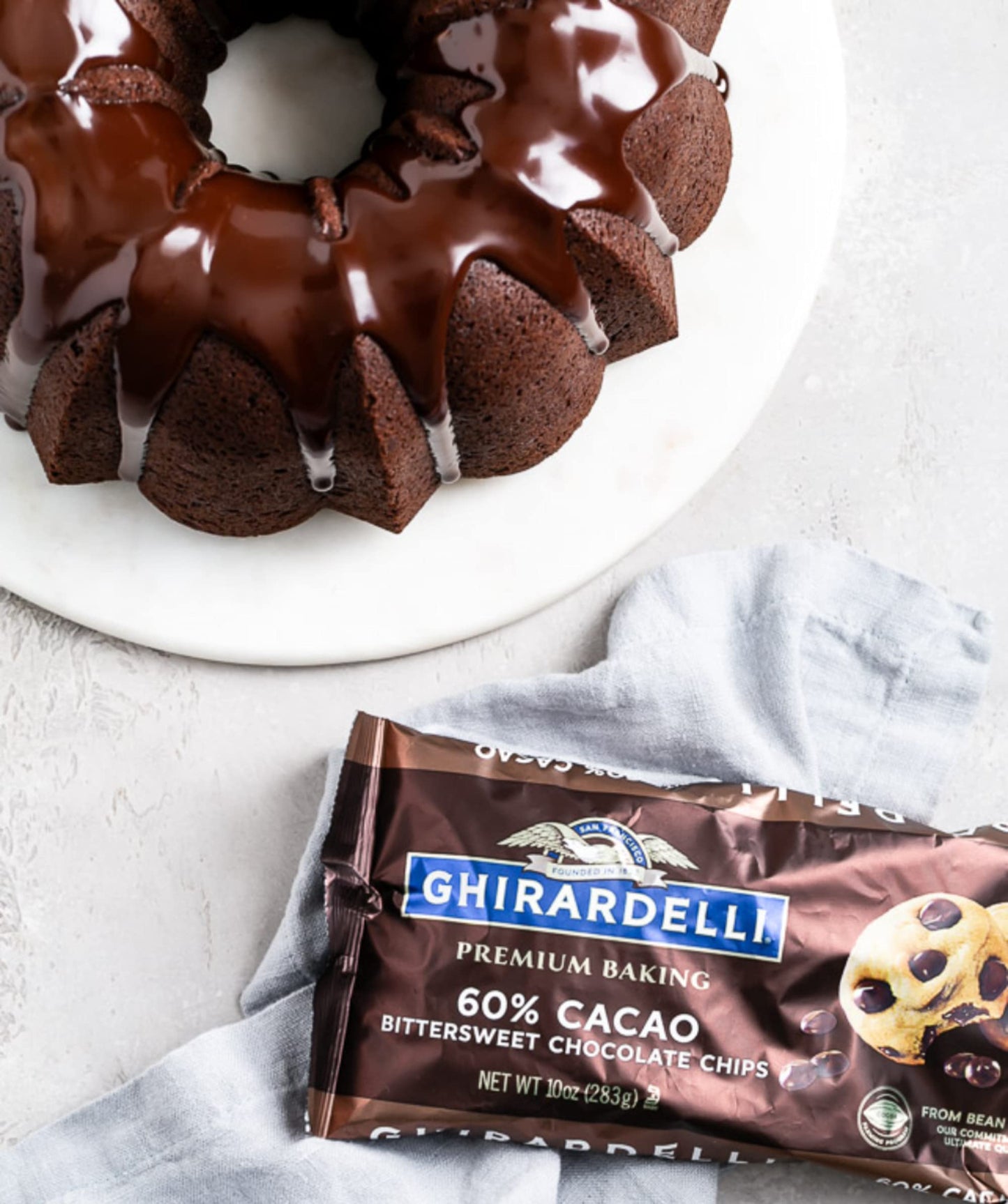 Ghirardelli 60% Cacao Bittersweet Chocolate Enhanced Baking Chips, 10 Oz Bag