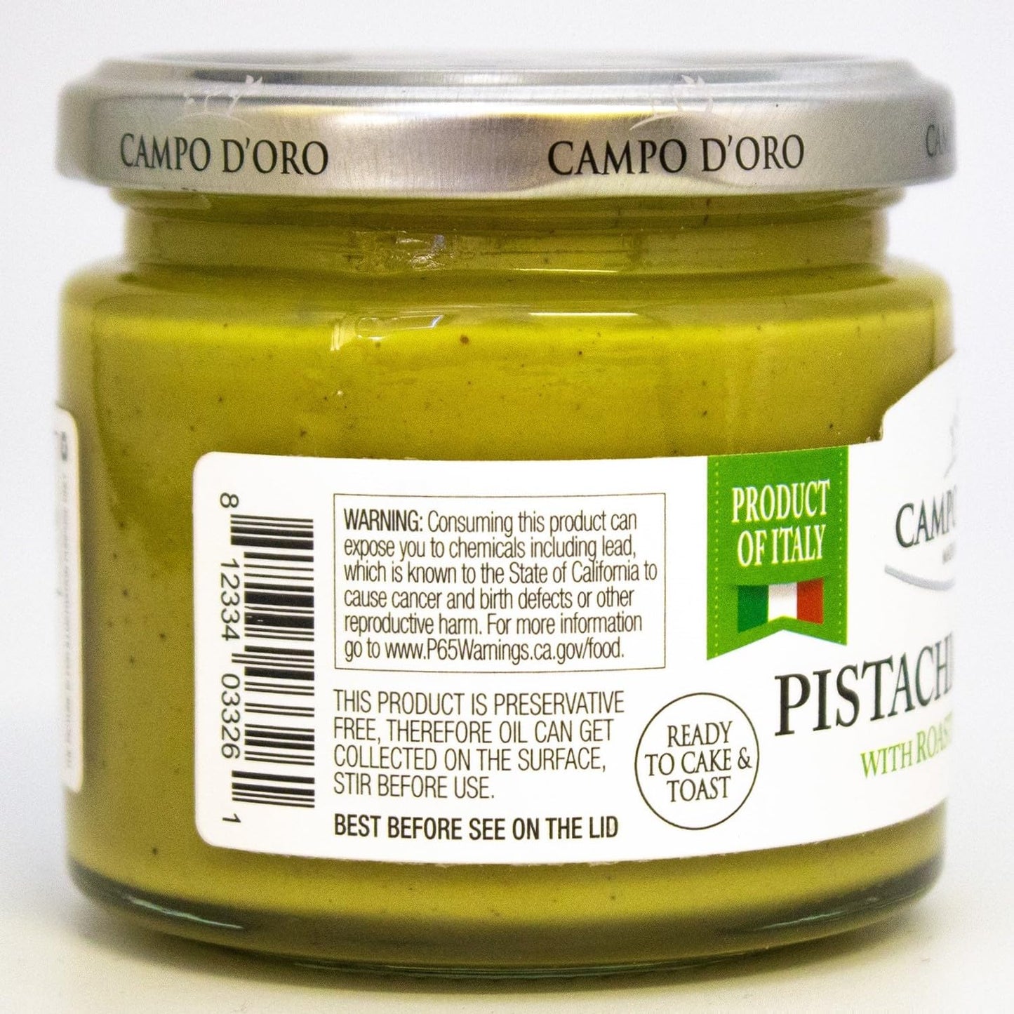 Pistachio Nut Butter Sweet Cream, 6.35 Oz (180G), Rich & Nutty Pistachio Cream For Knafeh Pistachio Chocolate Bars, Sweet Sicili