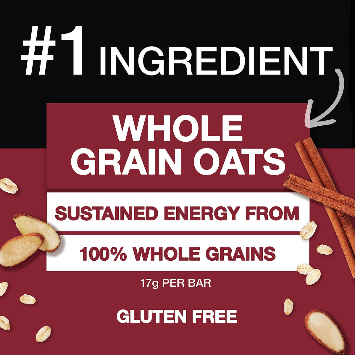 Kind Breakfast Cereal Bars, Gluten Free Snacks, Cinnamon With Almonds, 9.3Oz Box (6 Bars)