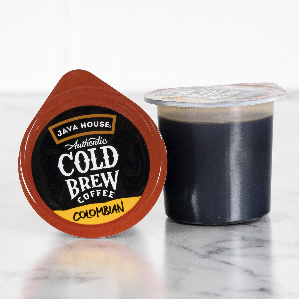 Java House Cold Brew Coffee, Colombian Medium Roast Coffee Concentrate Liquid Pods - 1.35 Fluid Ounces (6 Count) Enjoy Hot Or Ic
