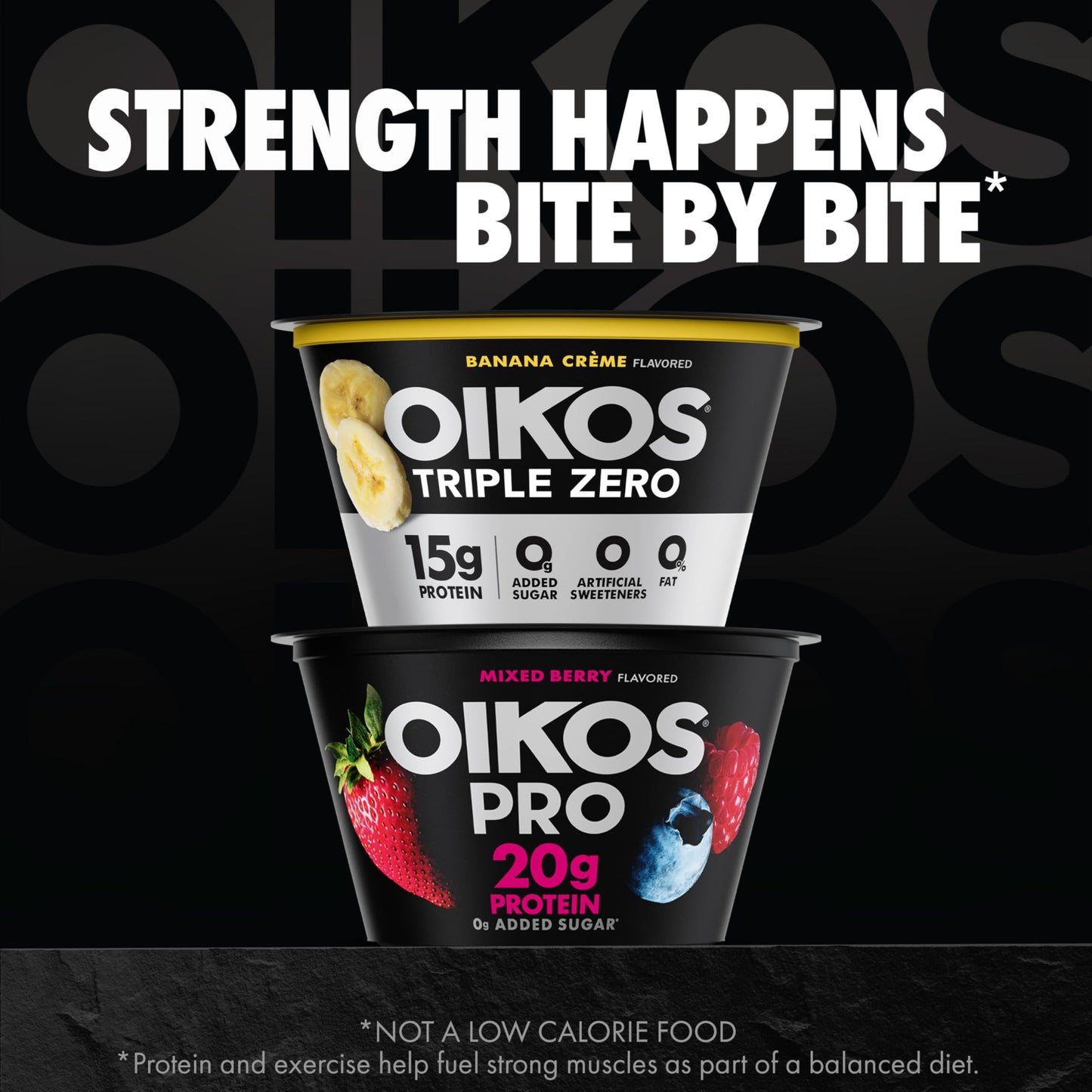 Oikos Triple Zero Banana Creme Nonfat Greek Yogurt, 0% Fat, 0g Added Sugar and 0 Artificial Sweeteners, Just Delicious High Prot