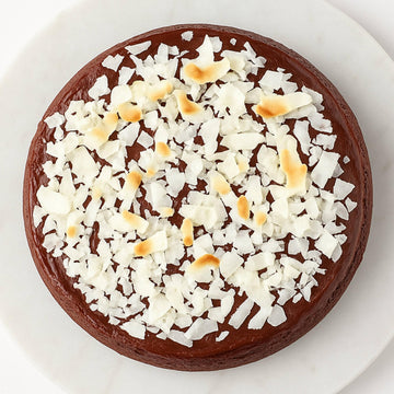 Andy Anand Elegant Sugar-Free 9 Raspberry Chocolate Truffle Coconut Cake, Handcrafted For Creamy Perfection, Ideal Gift - 2.8 Lbs