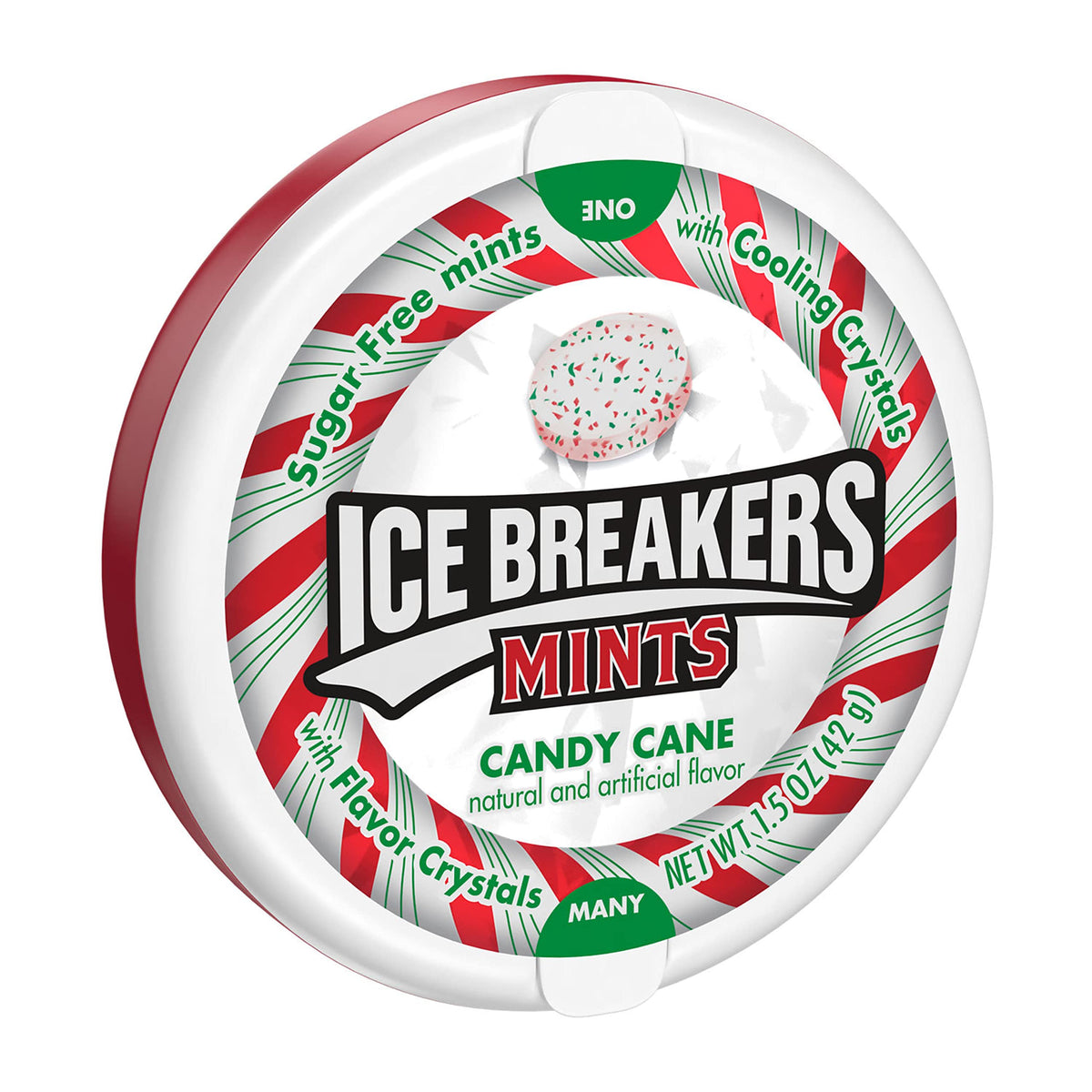 ICE BREAKERS Candy Cane, Christmas Stocking Stuffer Sugar Free Breath Mints Tins, 1.5 oz (8 Count)