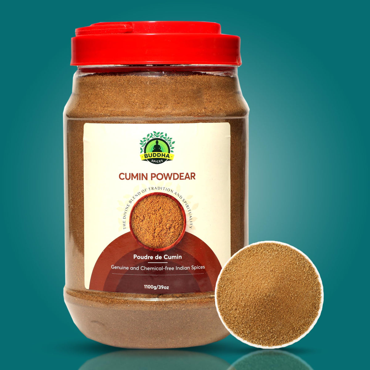 Buddha Spices Inc. Cumin Powder - 1100Kg (39 Oz) - All-Natural And Gluten-Free - Convenient And Long-Lasting - Pure Indian Origi