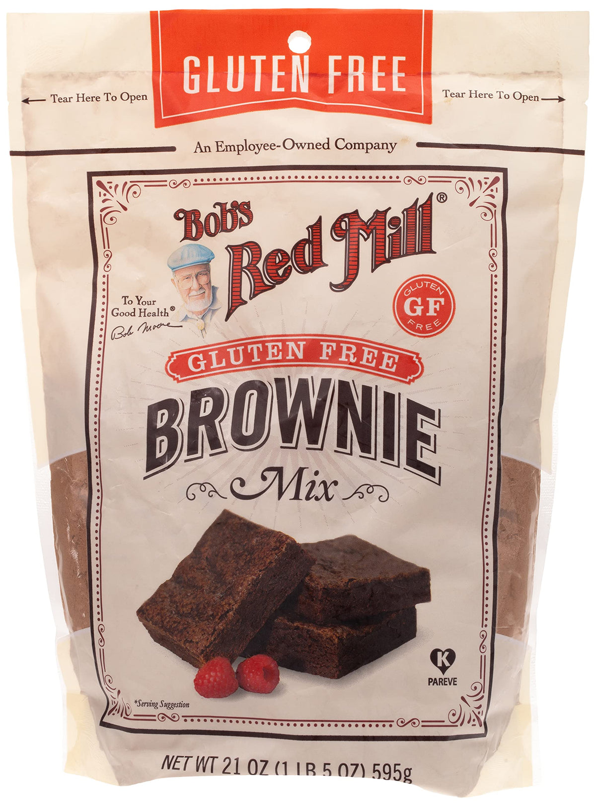 Bobs Red Mill Gluten Free Brownie Mix - 21 Oz Bag - Kosher - Model DRBG38343