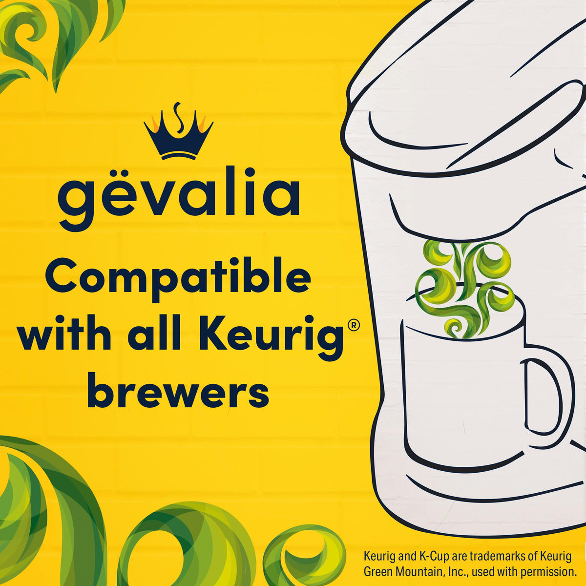 Gevalia Colombia Medium Roast K-Cup Coffee Pods, 10 Count, 3.4 oz Pack