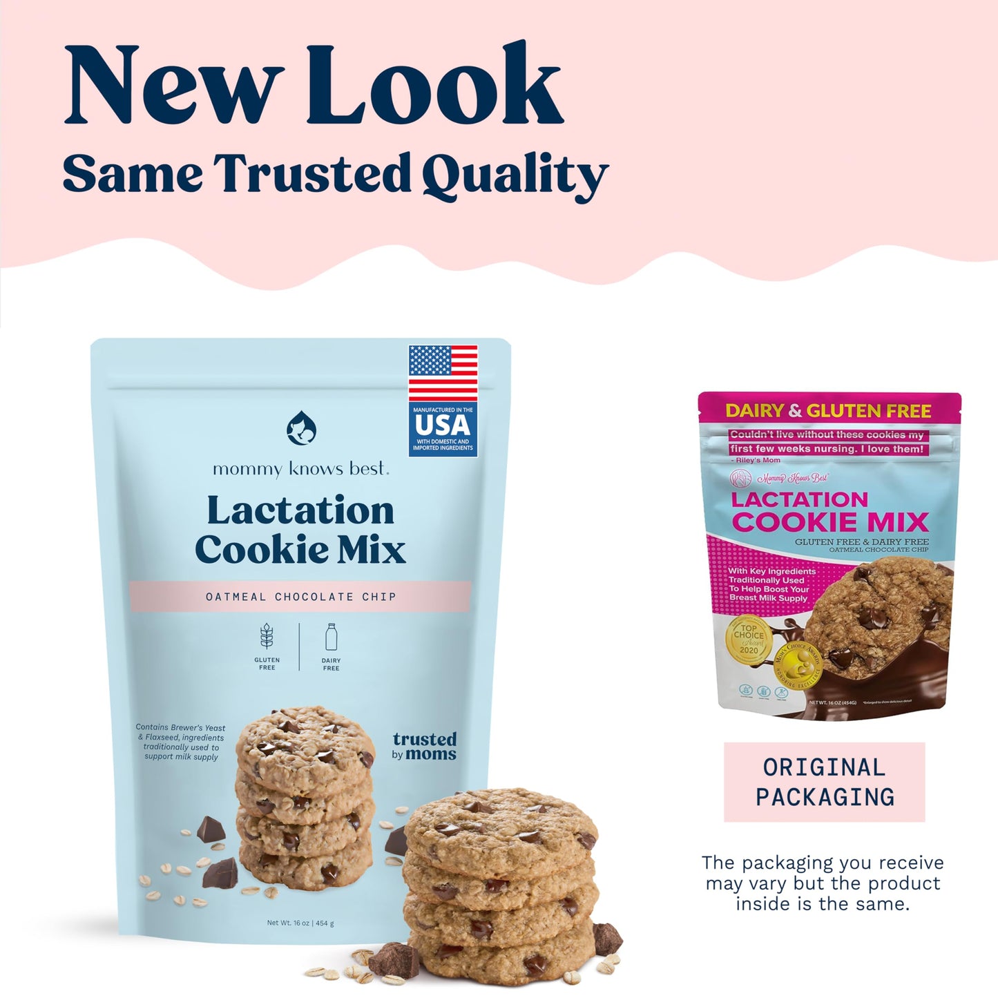 Mommy Knows Best Lactation Cookies Mix Gluten Free Dairy Free 16 Ounce Chocolate Chip