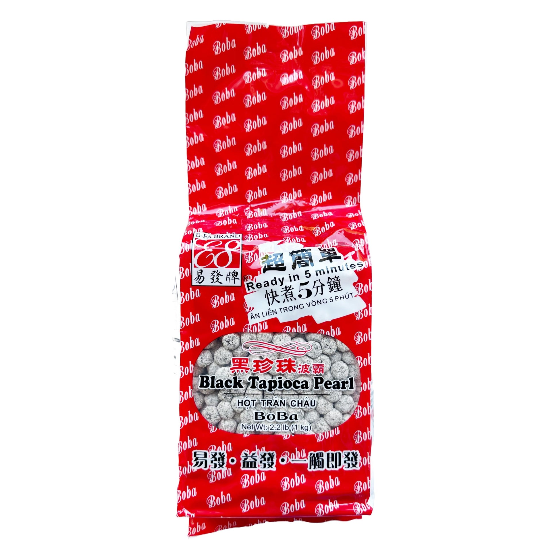 E-Fa Brand E8 Bubble Tea Black Tapioca Pearl 2.2 Lb