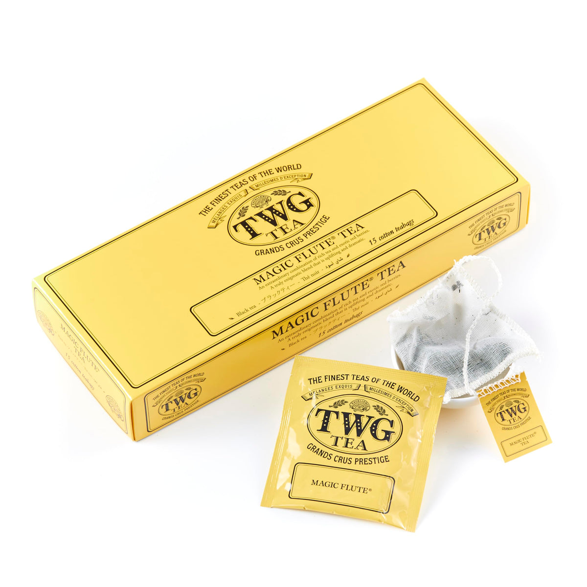 Twg Tea | Magic Flute Tea | Black Tea | Strawberry | 15 Hand Sewn Cotton Teabags | Gift Set