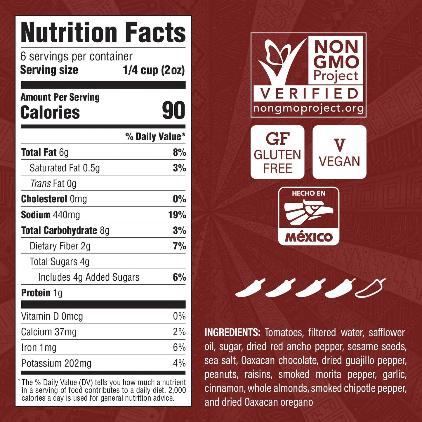 Ya Oaxaca Mole Sauce Rojo - Bold Spice Blend with Smoked & Dried Chiles - Vegan, Non-GMO, Gluten Free - 12oz (3pk)