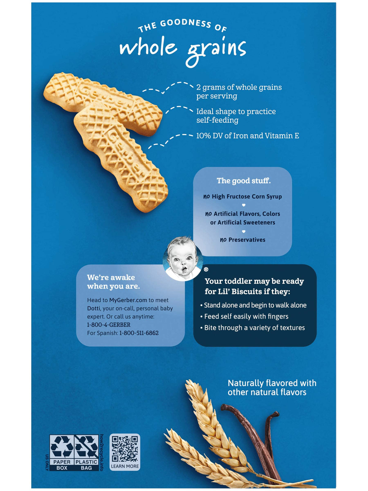 Gerber Graduates Lil Biscuits Vanilla Wheat 4.44 Oz