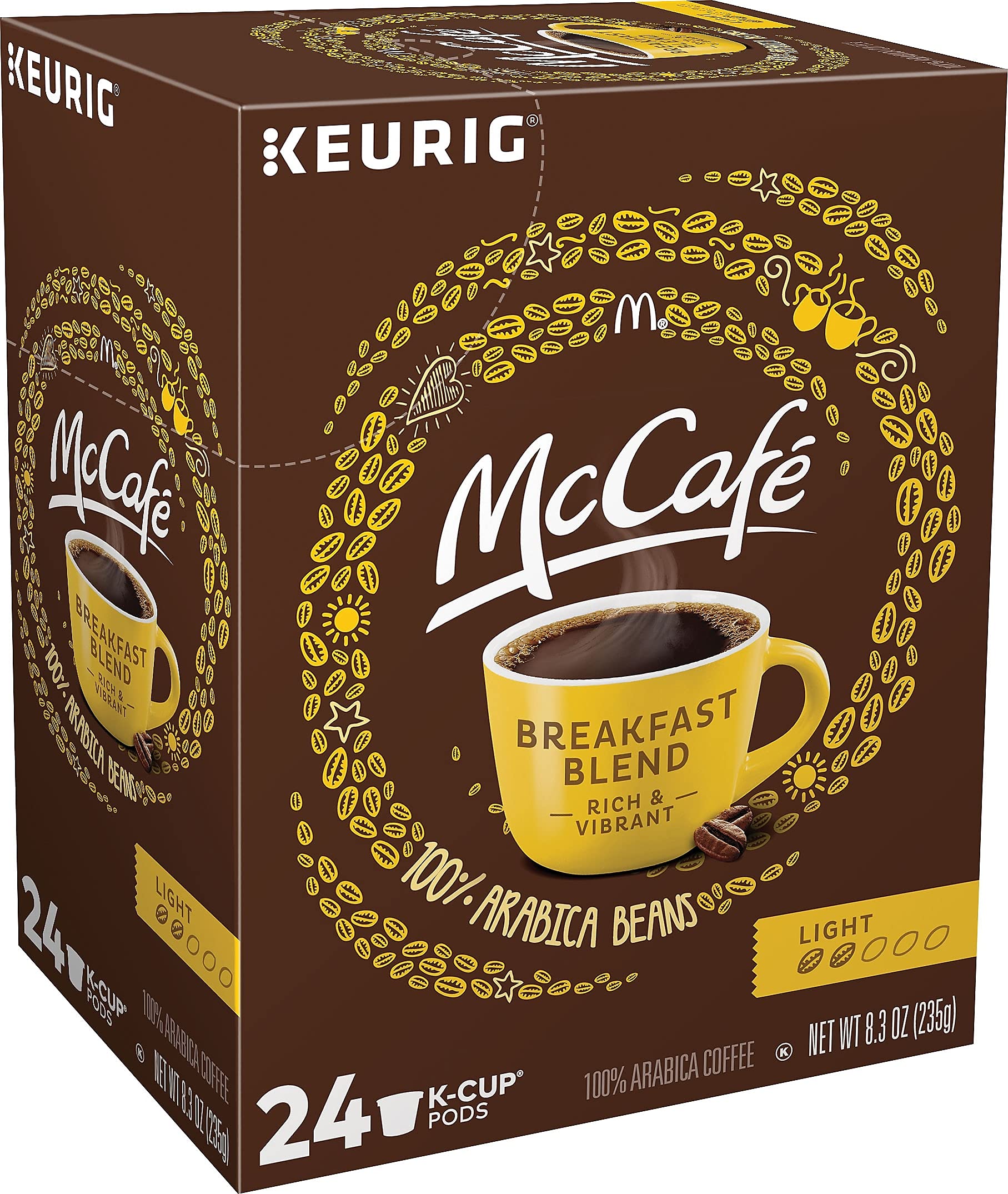McCafe 24328029 McCafe Breakfast Blend Coffee K-Cup Pods Light Roast