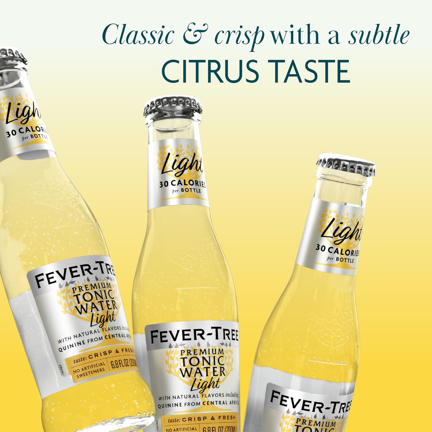 Fever-Tree Refreshingly Light Tonic Water - Premium Mixer - 6.8 Fl Oz Bottles - Pack of 24 - No Artificial Sweeteners or Colors