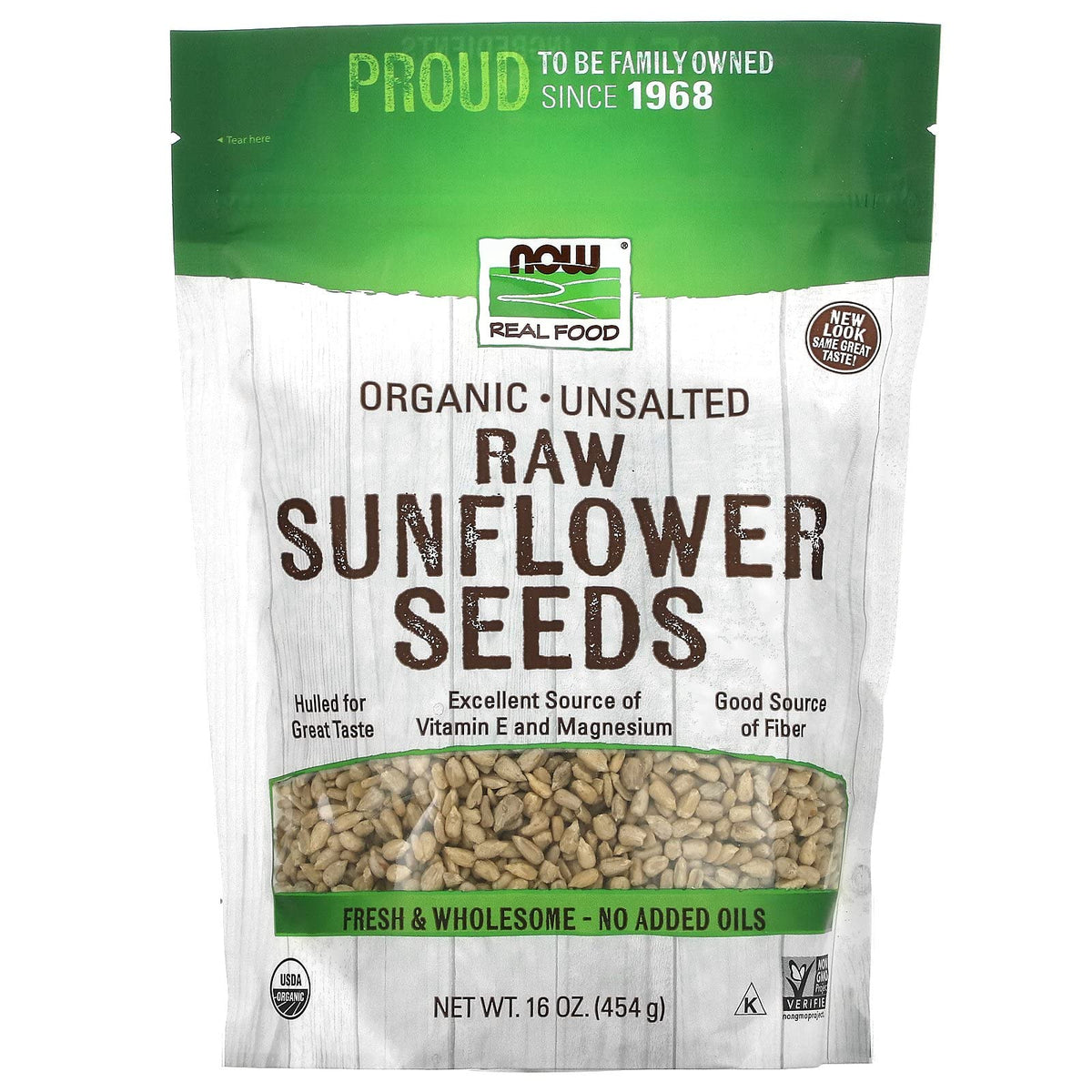 Now Foods Organic Raw Sunflower Seeds - 16 Oz