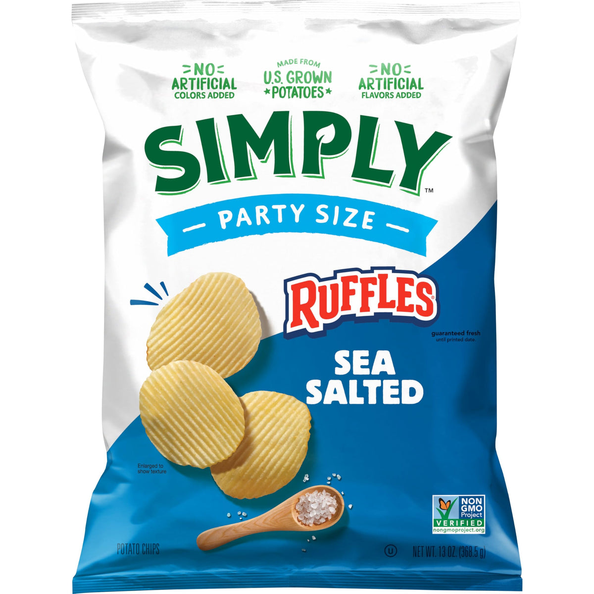 Simply Ruffles Sea Salt Party Size 13 Ounce