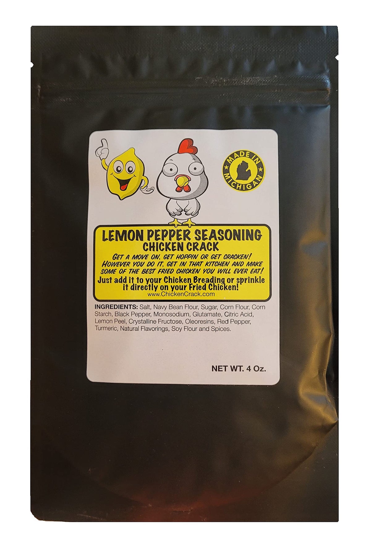 ChickenCrack Chicken Crack Seasonings, Lemon Pepper, 4 Ounce (Pack of 3)