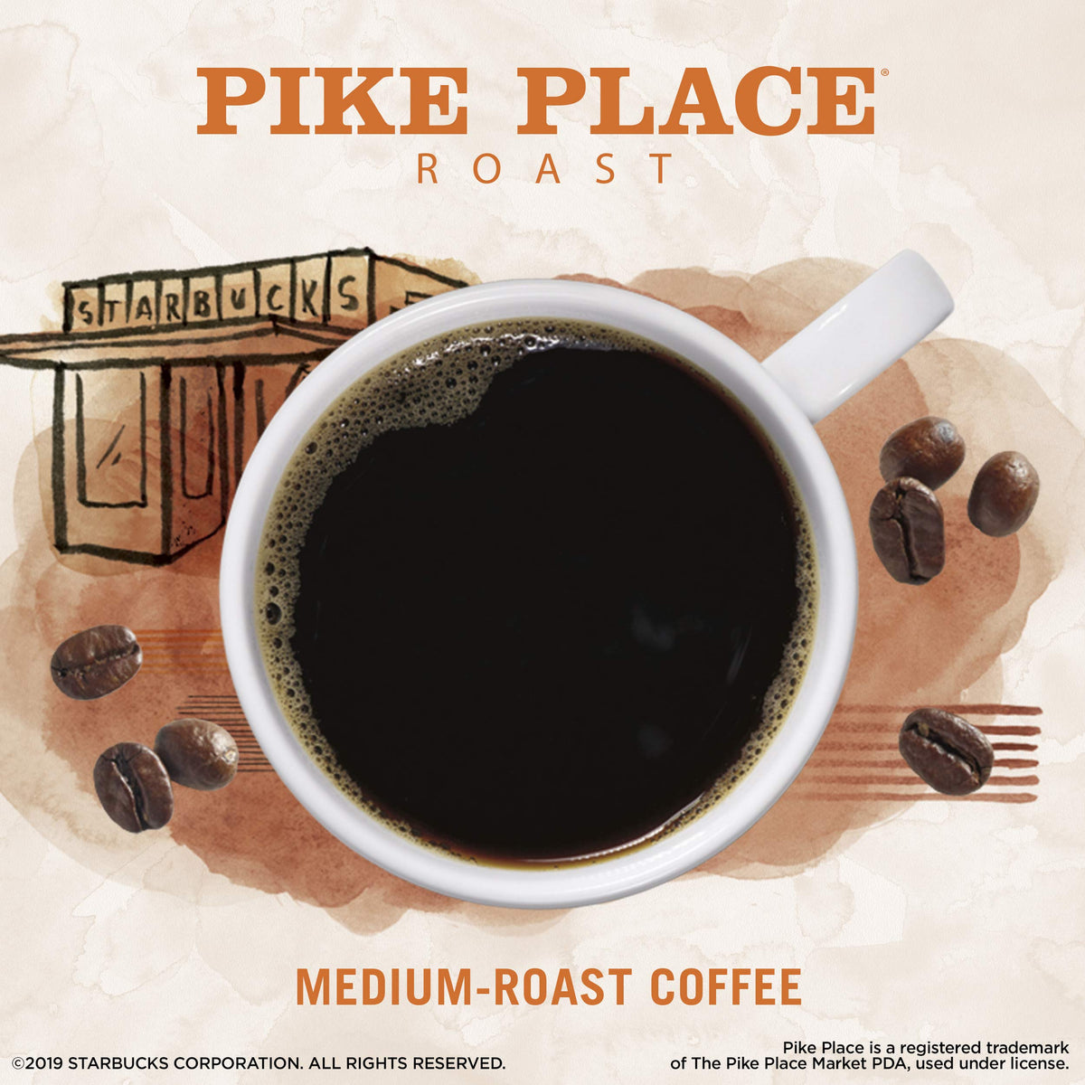 Starbucks VIA Instant Coffee, Medium Roast, Pike Place, 12 Boxes (96 Packets Total)