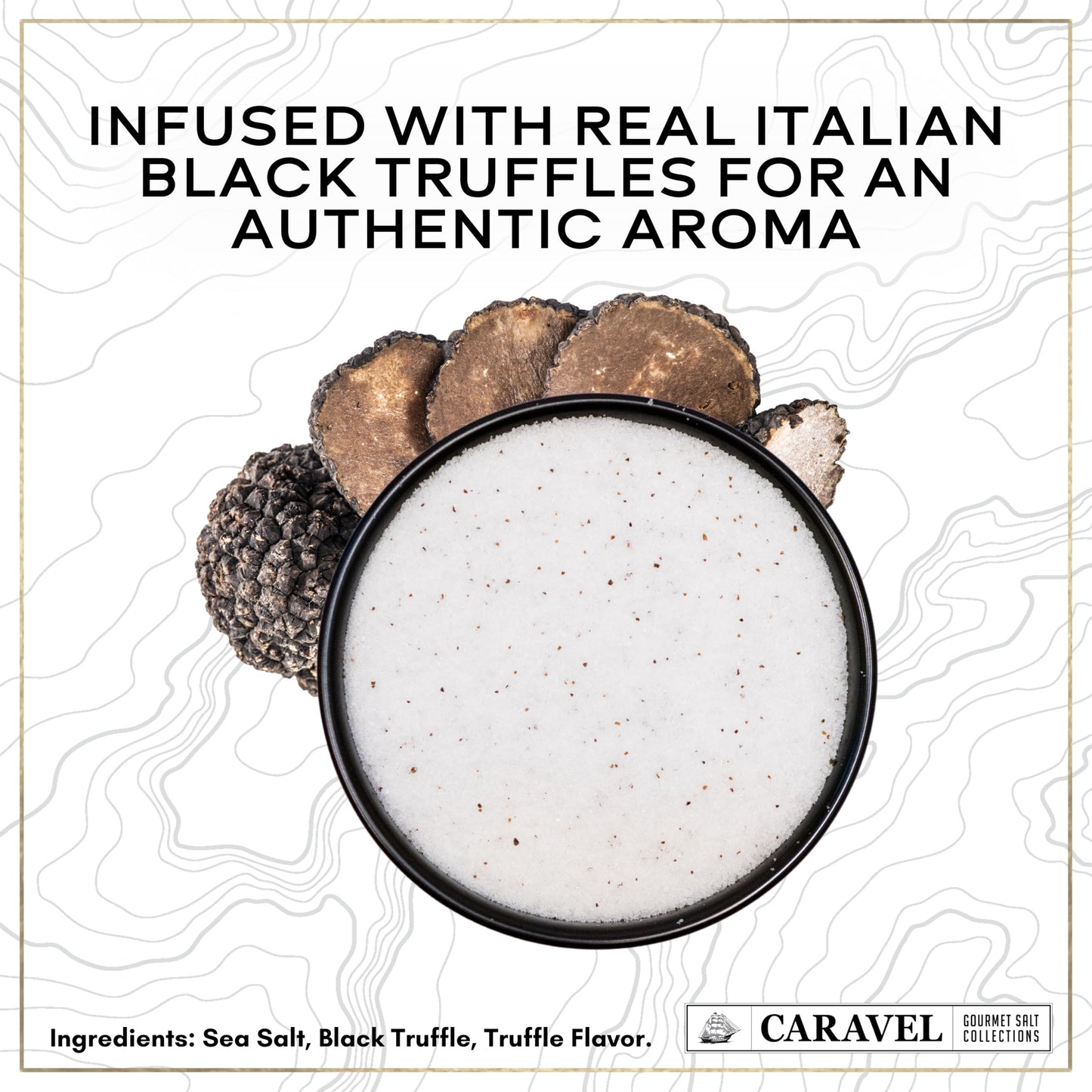 Caravel Gourmet Truffle Sea Salt 4 oz Jar 3-Pack - White