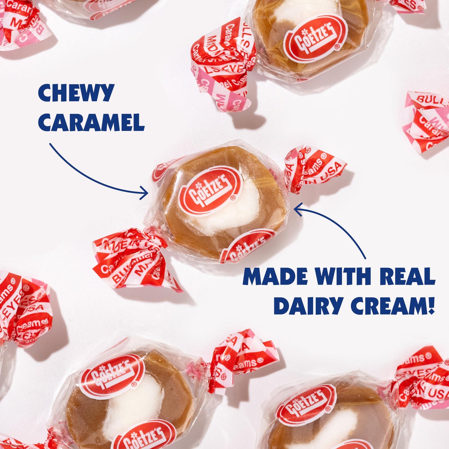 Goetze s Candy Vanilla Caramel Creams - 10 Pound Bag (160 Ounces) - Fresh from the Factory