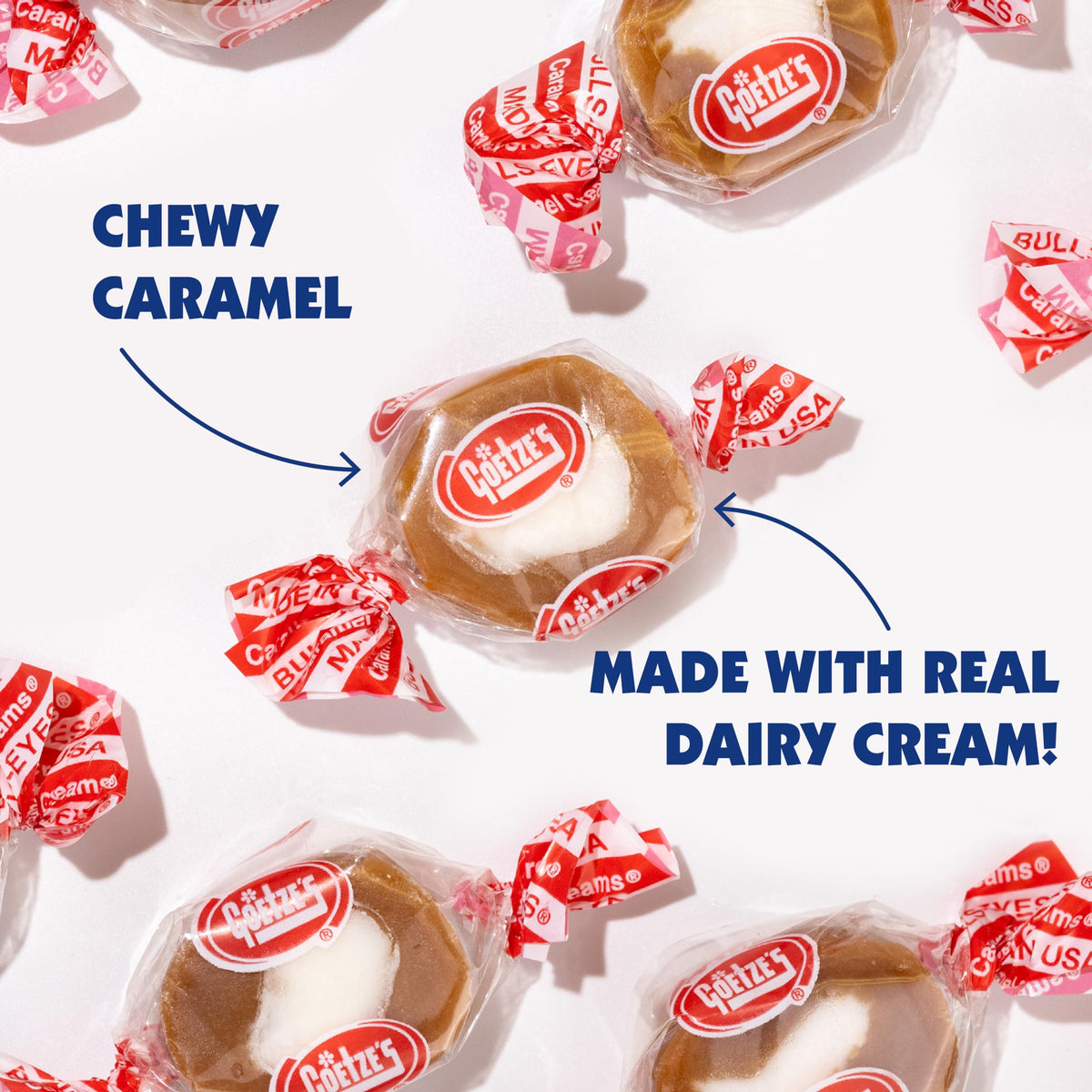 Goetzes Candy Vanilla Caramel Creams - 4 Ounce Bags - 3 Pack - Fresh from the Factory