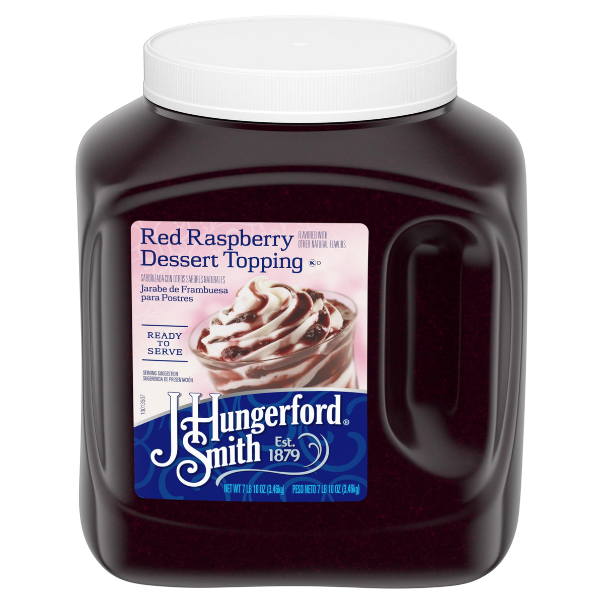 J Hungerford Smith Red Raspberry Dessert Topping, 122 oz Wide Mouth Jug, 3 Pack
