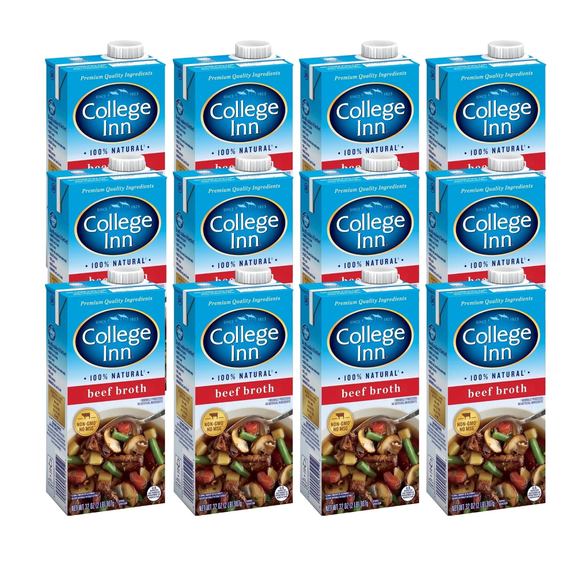 College Inn 100% Natural Beef Broth, 32oz (12 Pack)