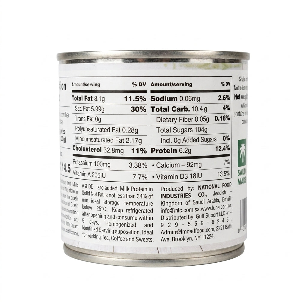 Luna Evaporated Milk Adani 170g - 100% Cow's Milk