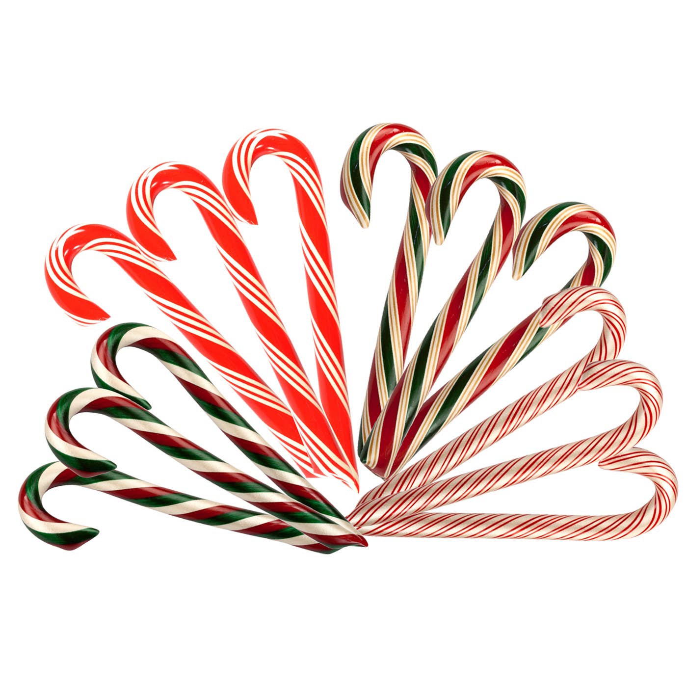 Hand-Spun Jumbo Candy Cane - Cranberry - 1.75 oz