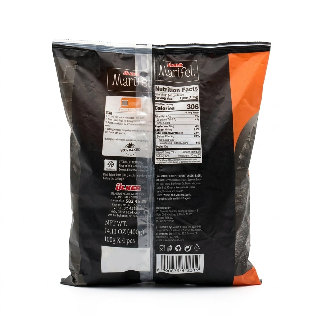 Ülker Marifet Simit Bagel 14.11 oz - Turkish Sesame Bagel Snack