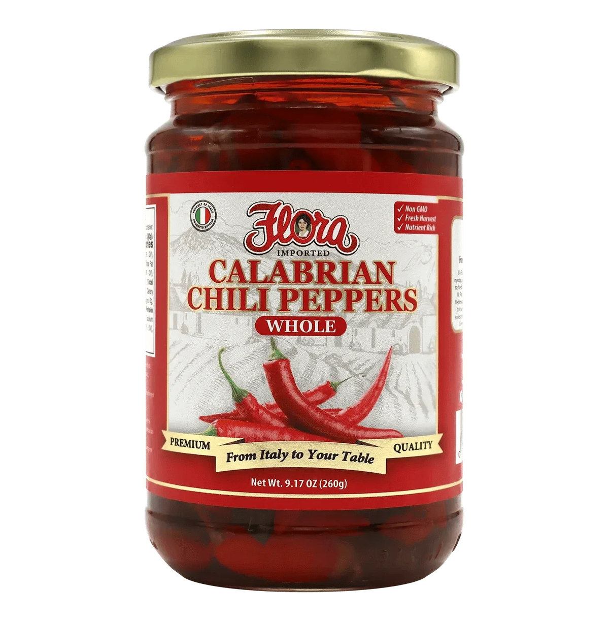 Calabrian Chili Peppers - Whole - 9.17 oz